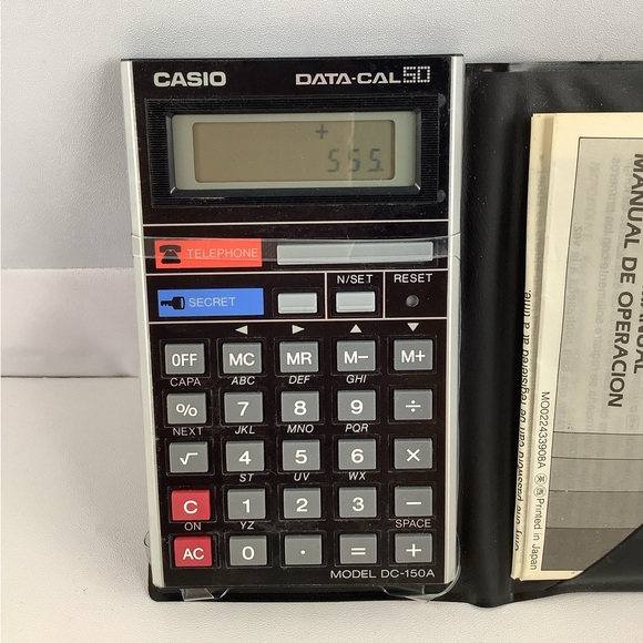 Vintage Casio DC-150A Pocket Calculator with Case and Original Manual - Works! - Picture 3 of 4